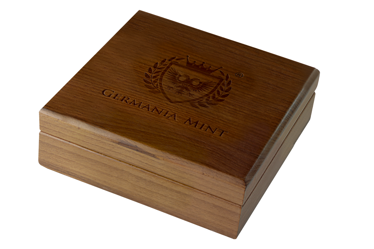Germania Mint Silber 1 kg 2025 999 Silber Feinsilber 80 Mark mit Zertifikat und Holzbox