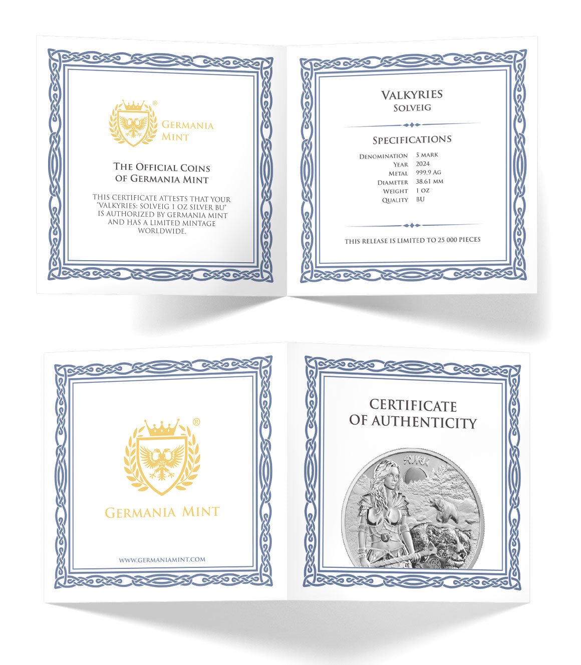 Germania Mint Valkyries - Solveig 1 oz Silber 2024 - 1 Oz Silber mit Zertifikat