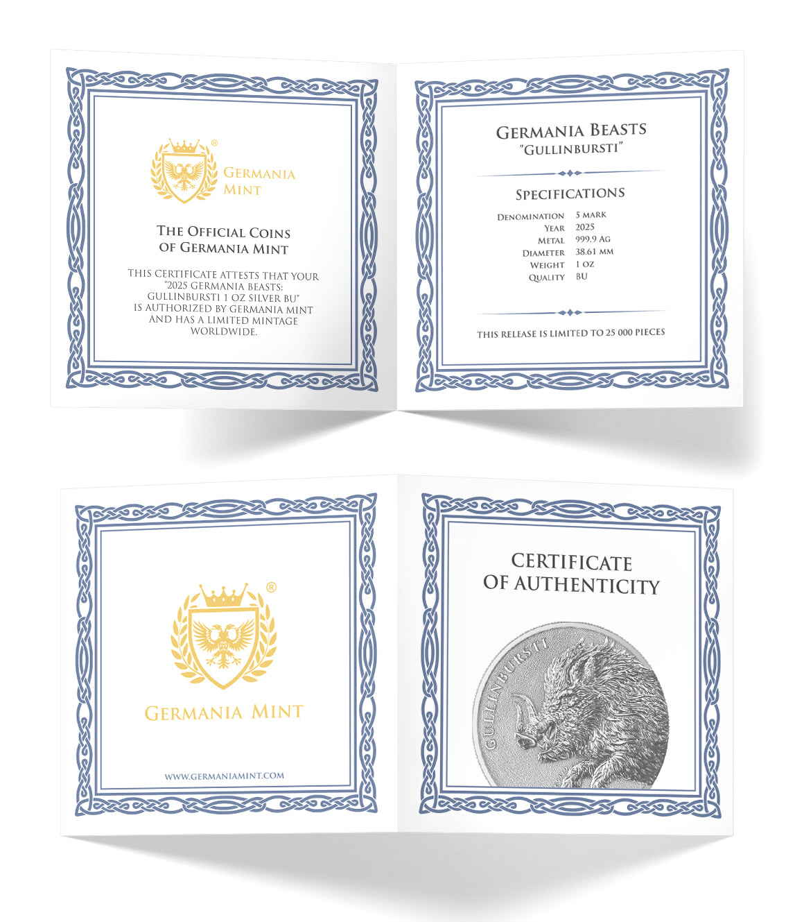 Germania Beasts Gullinbursti 1 oz Silver BU 2025