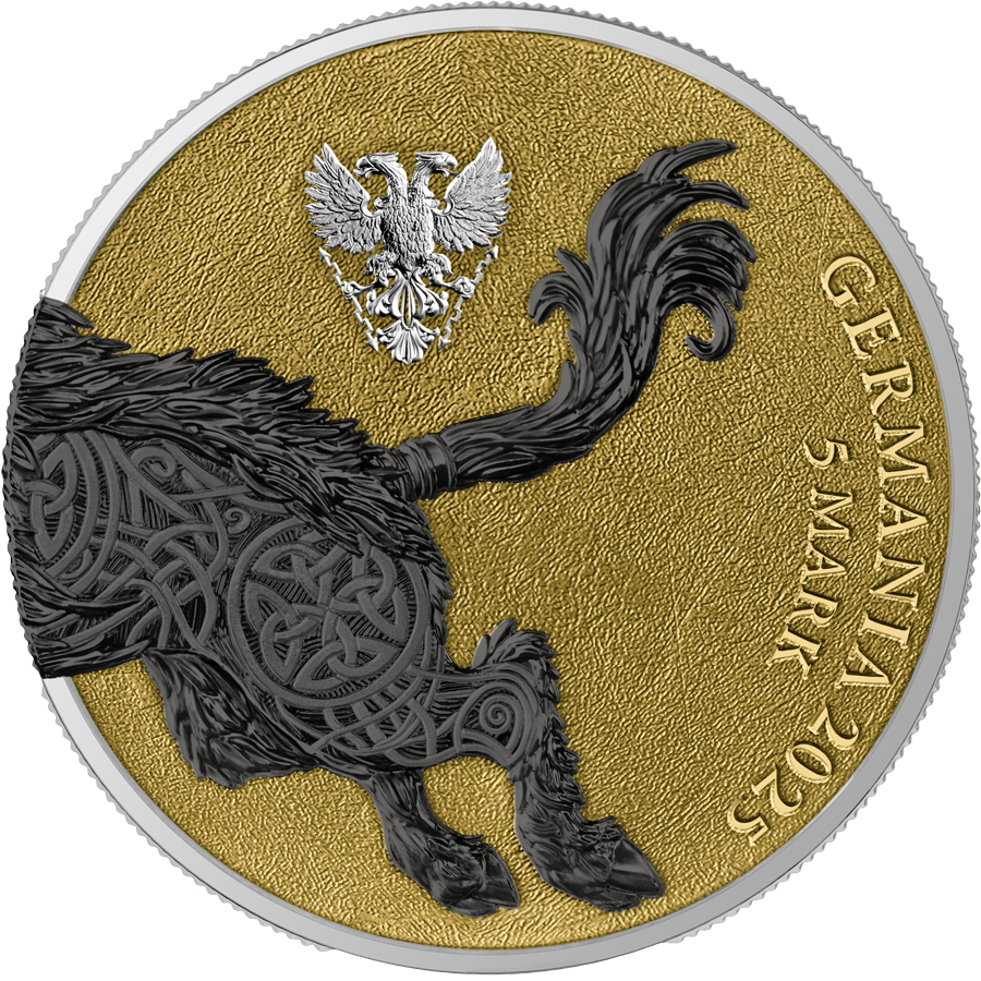 Germania Beasts Gullinbursti 2 x 1 oz Silver BU 2025 Yellow Gold, Ruthenium, Silver
