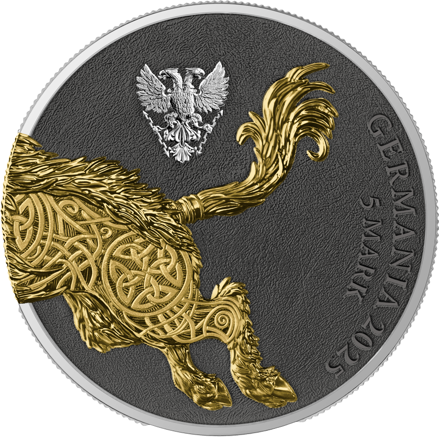 Germania Beasts Gullinbursti 2 x 1 oz Silver BU 2025 Yellow Gold, Ruthenium, Silver