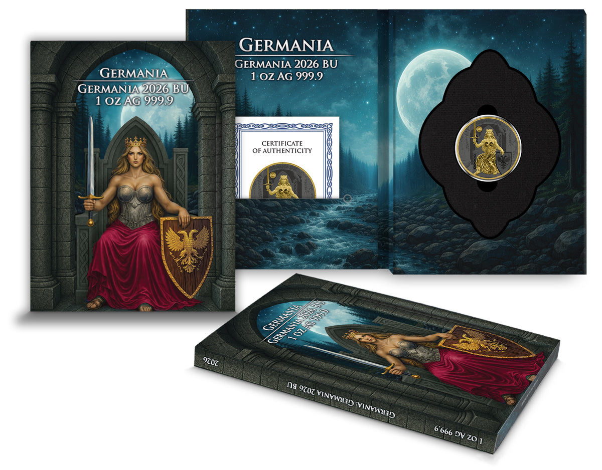 Germania Mint Silber 1 oz 2026 BU ANA Edition 999 Silber - Ruthenium, Yellow Gold, Privy Mark ***