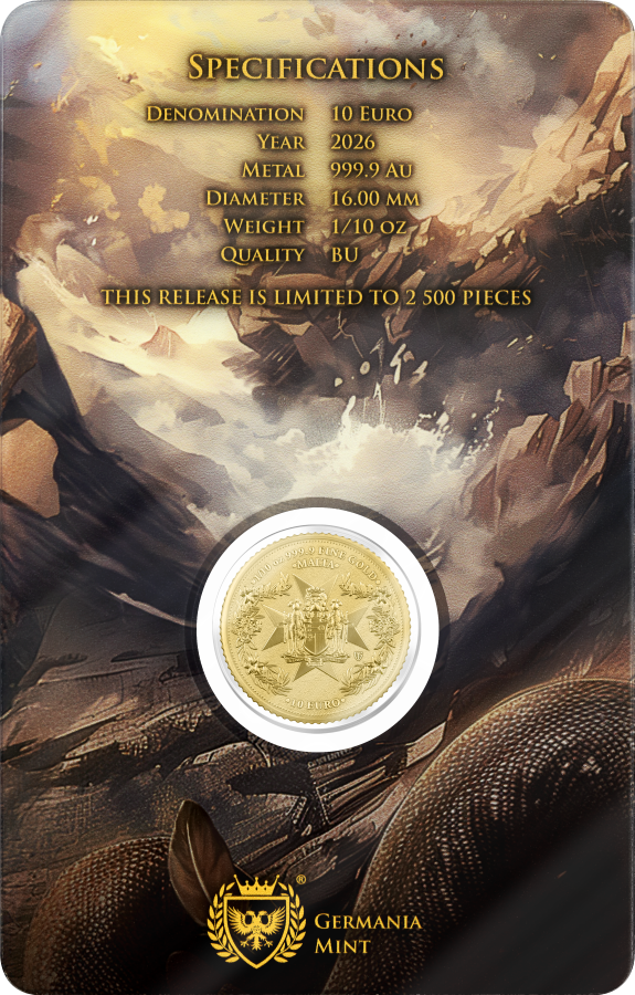 Goldmünze 2026 Malta Golden Eagle 1/10 oz Gold BU