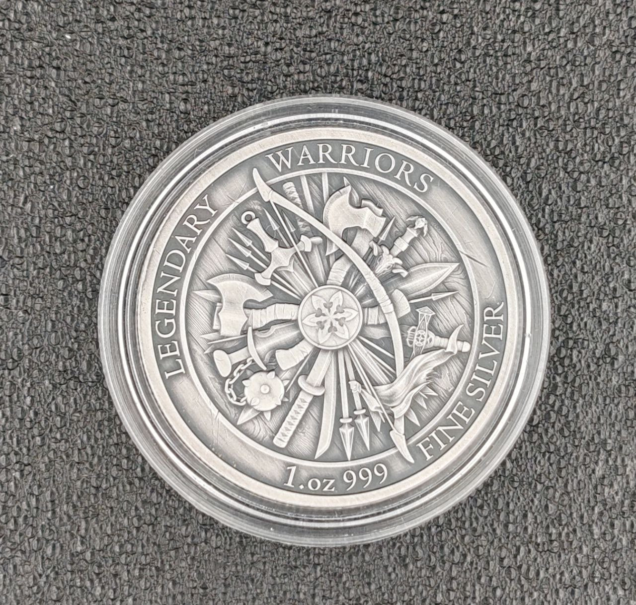 Joan of Arc Warriors 1 oz Silber Antik gilded Legendäre Krieger