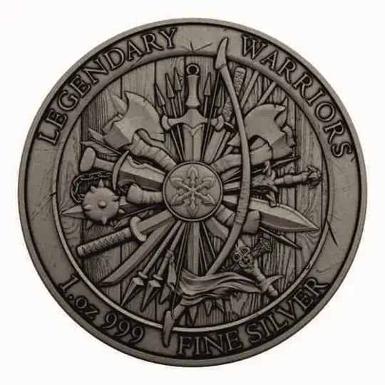 Spartacus Legendary Warriors 1 oz Silber in Antikfarbe