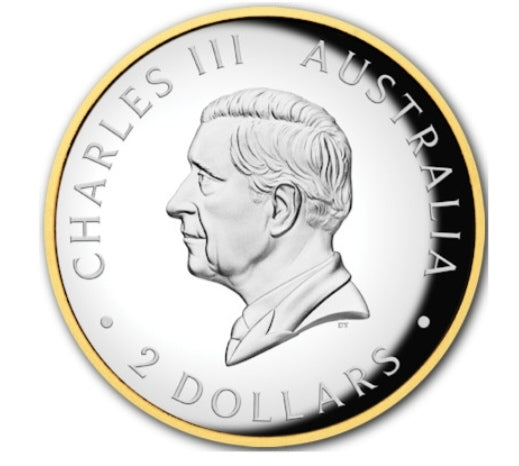 Australien - 2 AUD Kookaburra 2024 - 2 Oz Silber PP Gilded