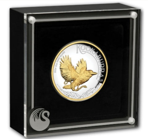 Australien - 2 AUD Kookaburra 2024 - 2 Oz Silber PP Gilded