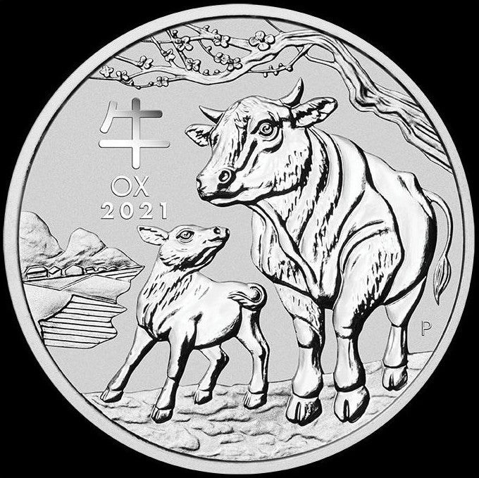 Lunar 3 Ochse 2021 Silbermünze 2 Oz Silbermünzen