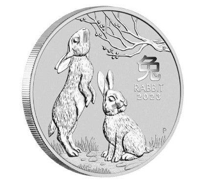 Silbermünze 2 oz Unzen Lunar 3 Hase 2023
