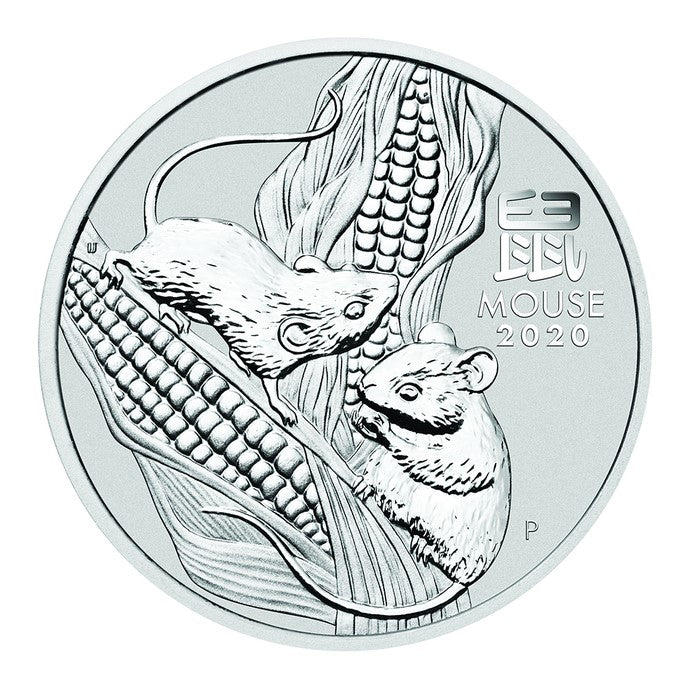 Lunar 3 Maus 1 oz 2020 Silbermünze *