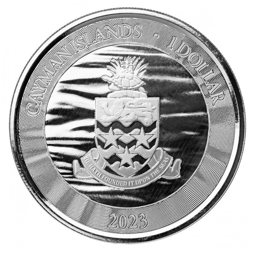 Cayman Islands 2023, Stingray Stachelrochen, 1 Oz Silbermünze