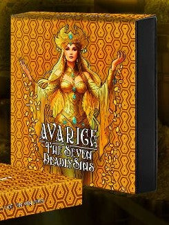 The Deadly Seven Sins Avarice Silberbarren 2 oz farbig Asturmint Antik Finish