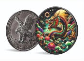 American Eagle Dragon Of Magic Color 1oz Silber 2024