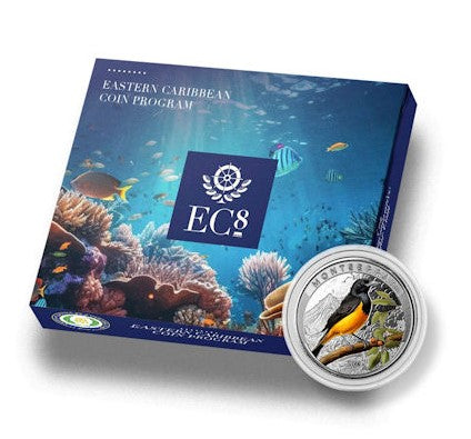 Eastern Caribbean 2023, Montserrat Color EC8, 1 Oz Silbermünze