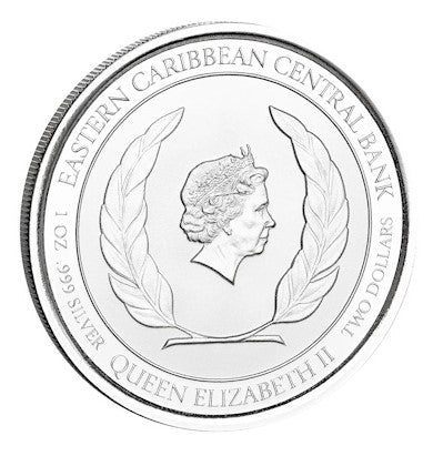 Anguilla 2022 EC8 Aal (Eel) 1 Oz Silbermünze 999 Silber