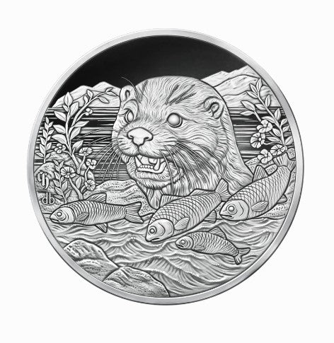 Piscivore Serie 1oz Silbermünze 1. Ausgabe Otter 2024