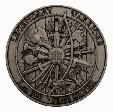 Achilles Legendary Warriors 1 oz Silber in Antikfarbe