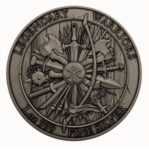 Genghis Khan Legendary Warriors 1 oz Silber Antik vergoldet