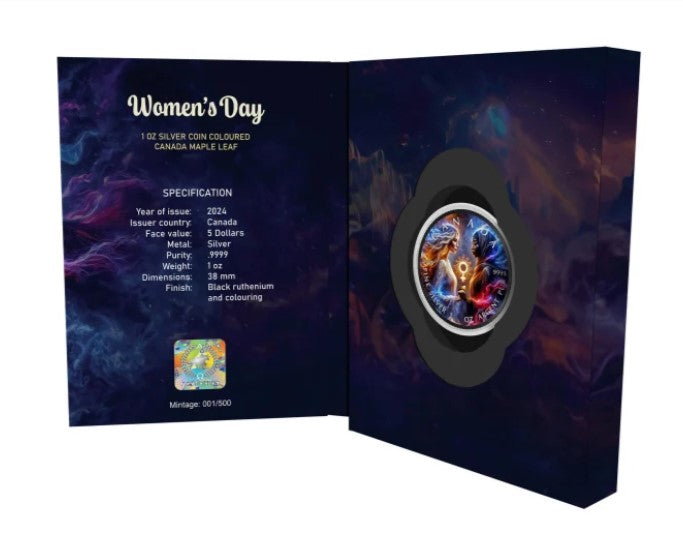 Kanada Women`s Day 08. März Geschenk Weltfrauentag Silbermünze 1 oz 2024