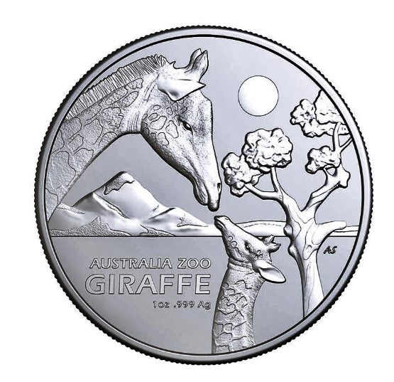 Silber Australia Zoo 1 oz Giraffe RAM 2024*