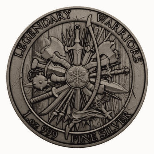Joan of Arc Legendary Warriors 1 oz Silber in Antikfarbe