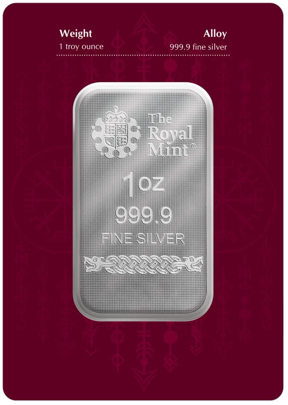 Silberbarren 1 oz Großbritannien Nordische Götter Odin (1.) Norse Gods - Odin