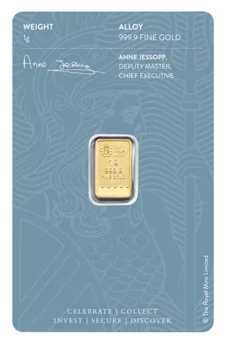 Goldbarren 1 Gramm The Royal Mint Britannia im Blister**