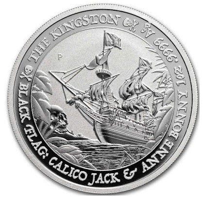 Tuvalu 1 TVD Black Flag The Kingston 2024 Silbermünze 1 oz