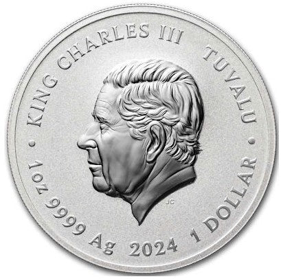 Tuvalu 1 TVD Black Flag The Kingston 2024 Silbermünze 1 oz