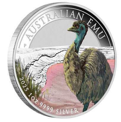 Australien Emu Farbe Silbermünze 1 oz 2025 Color OVP