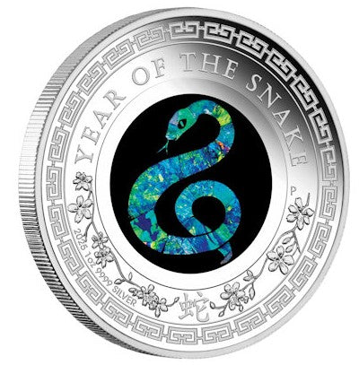 Australien 1 AUD Opal Serie Lunar Schlange 2025 1 Oz Silber