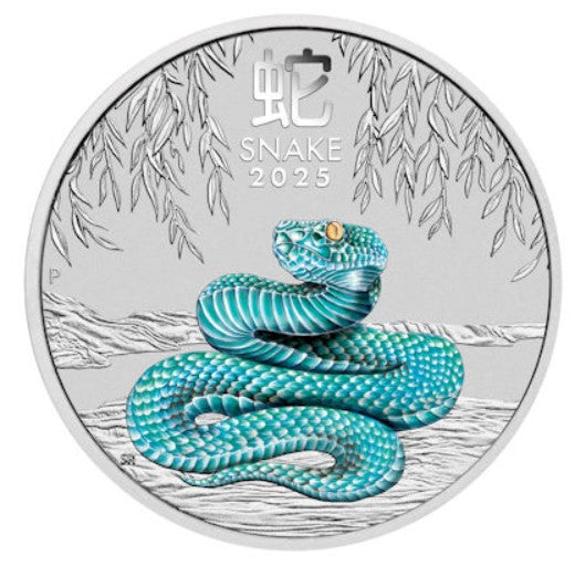Australien Silbermünze 5 oz Lunar III Schlange Color Snake 2025