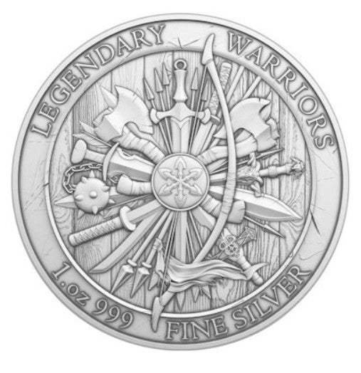 Legendary Warriors 1 oz Silber Miyamoto Musashi Legendäre Krieger 999 Silber BU