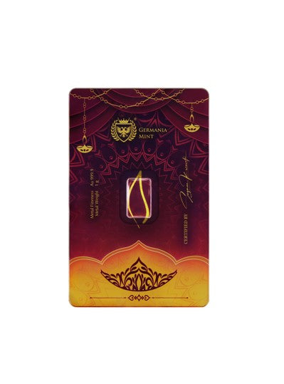 Happy Diwali Goldbarren 1 Gramm Germania Mint im Safepack**