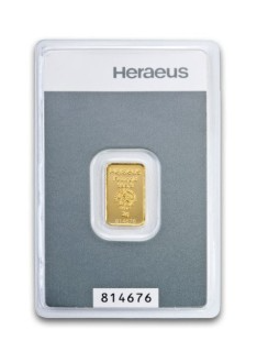 Goldbarren Au999.9 Heraeus 2 g Kinebar im Blister**
