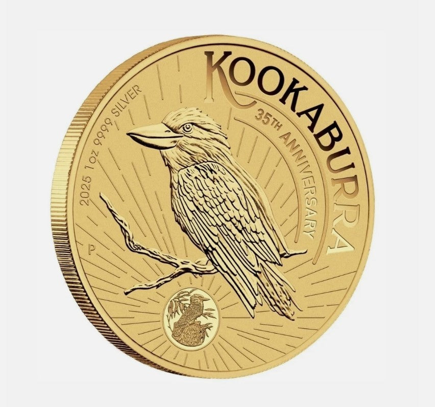 Australien Kookaburra 2025 Anda Sydney 1 Oz Silber Gilded