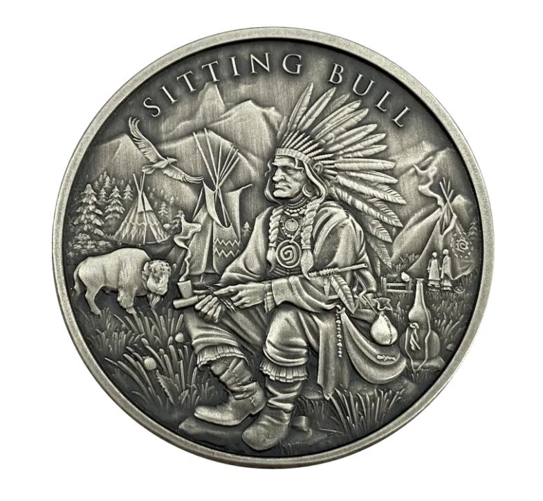 Sitting Bull Legendary Warriors 1 oz Silber Antik Finish 2025