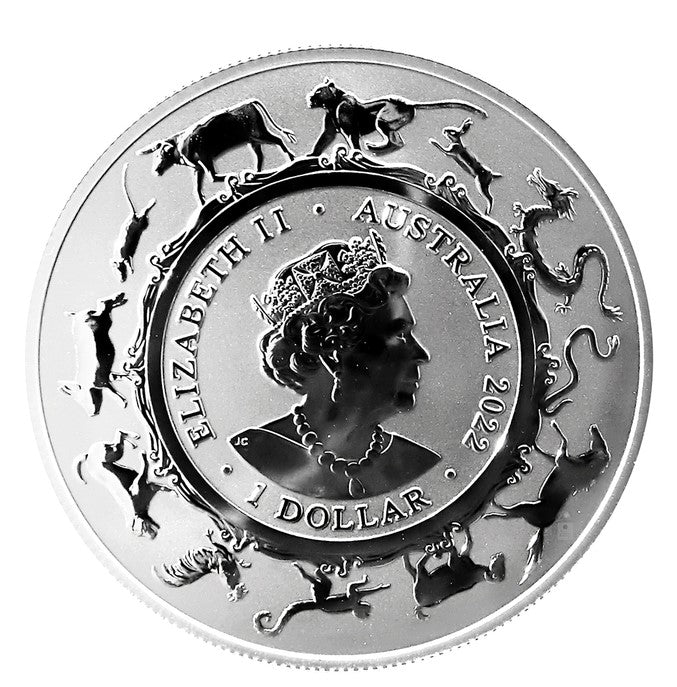 Lunar II RAM Tiger Silbermünze 1 oz Year of the Tiger 2022 BU *