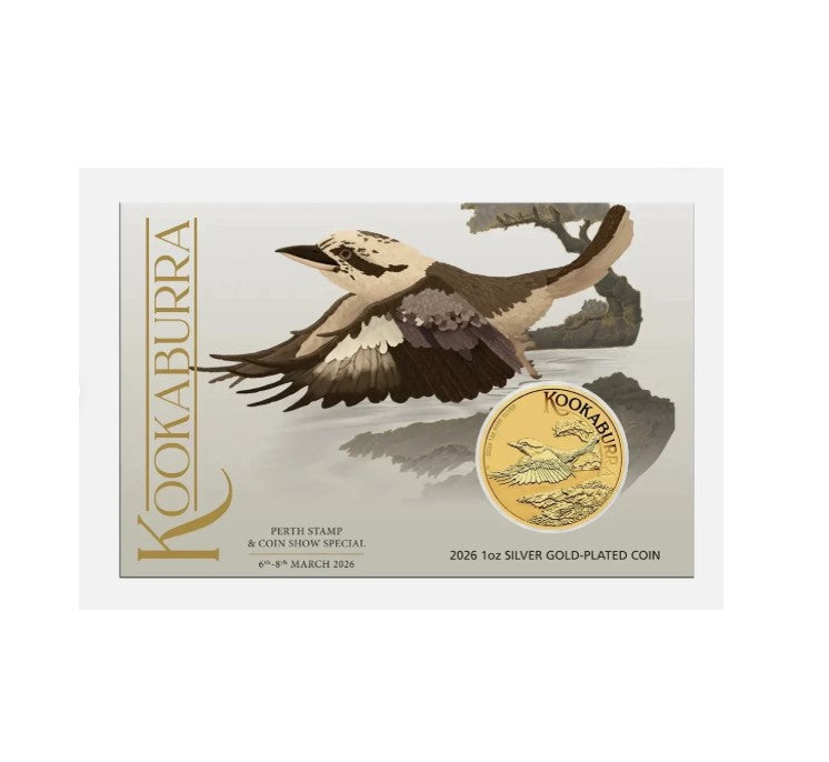 Australien Kookaburra 2026 Silber 1 oz teilvergoldet gilded***