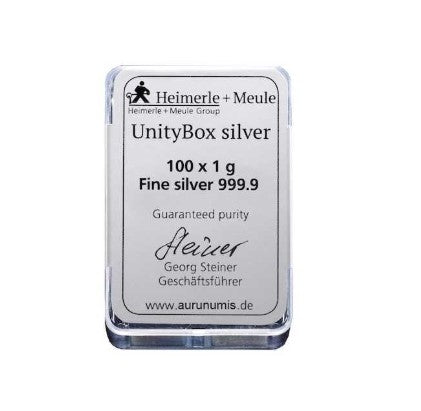 Heimerle + Meule - 100 x 1 Gramm Silber Unity Box