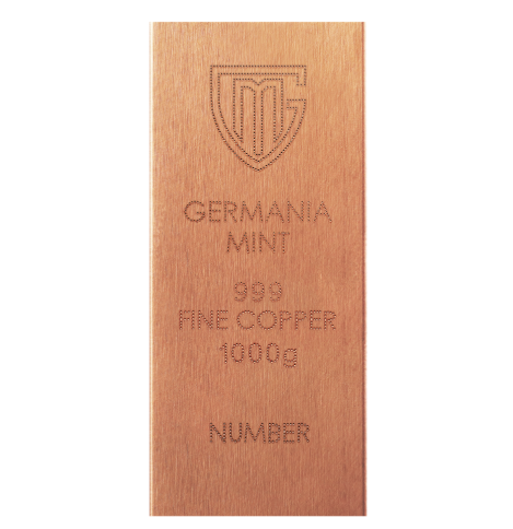 Germania Mint - 1 kg Kupferbarren mit Nummerierung
