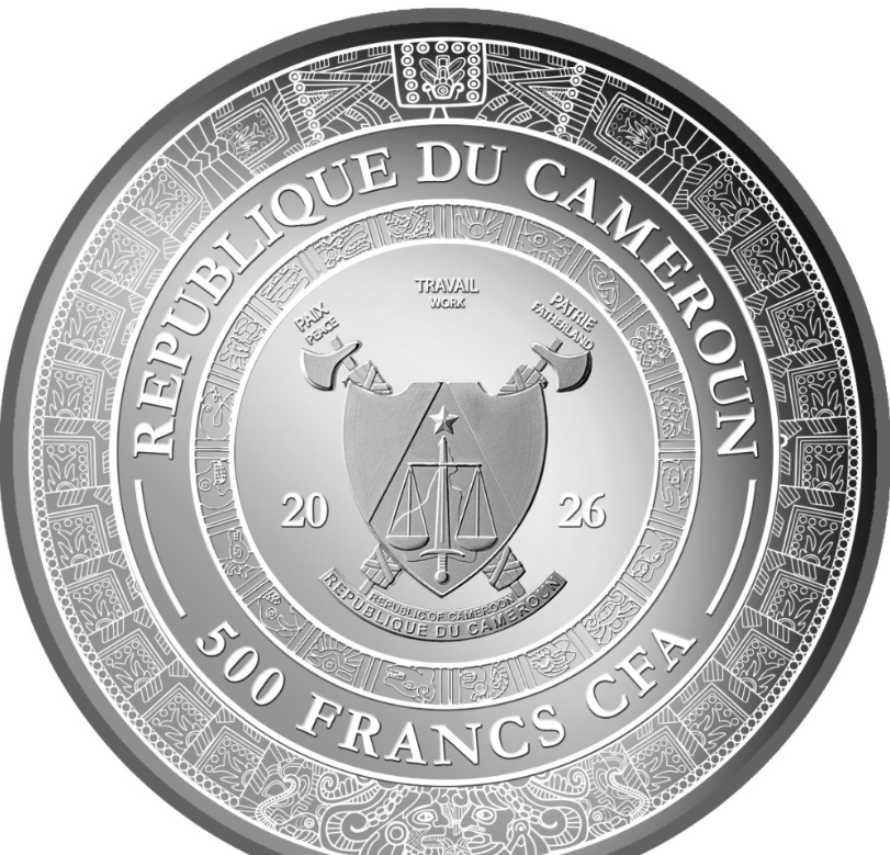 Mexican Cinco Grandes Jaguar Ag999 1/4 oz Silbermünze in Coincard Cameroon 2026***