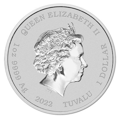 Tuvalu The Simpsons Season´s Greetings 1 Oz Silbermünze Color 2022 im Blister*