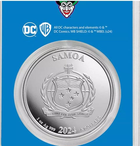 Samoa 2024- Joker Silbermünze 1 oz BU Color Farbe DC Comics