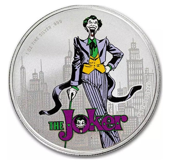Samoa 2024- Joker Silbermünze 1 oz BU Color Farbe DC Comics