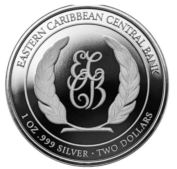 Eastern Caribbean 2023, Montserrat Color EC8, 1 Oz Silbermünze Vogel*