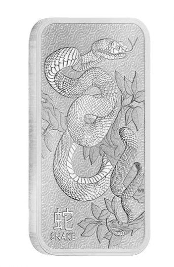 Silberbarren Perth Mint Lunar Schlange Snake 1 Oz Silber neue Barrenserie