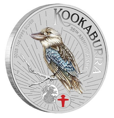 Australien - 1 AUD WMF Kookaburra 2025 - 1 Oz Silber Color mit Privy Mark
