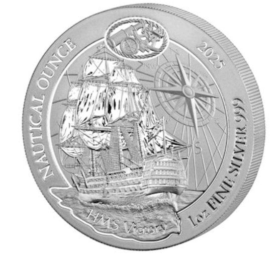 Ruanda - 50 RWF Nautische Unze HMS Victory 2025 - 1 Oz Silber