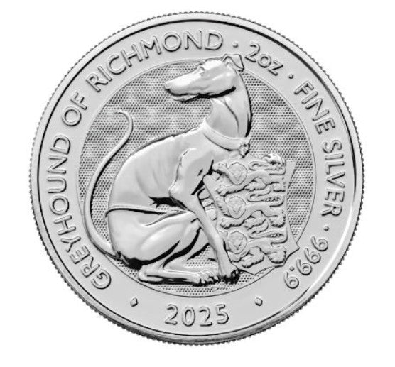 Royal Tudor The Greyhound of Richmond 2025 Silbermünze 2 oz
